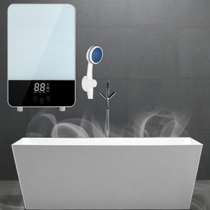 220V 6500W Instant Electric Tankless Water Heater Shower Hot Water Heater Thermostat Kitchen Bathroom LCD Display Pu Huo Da Yu 2KG