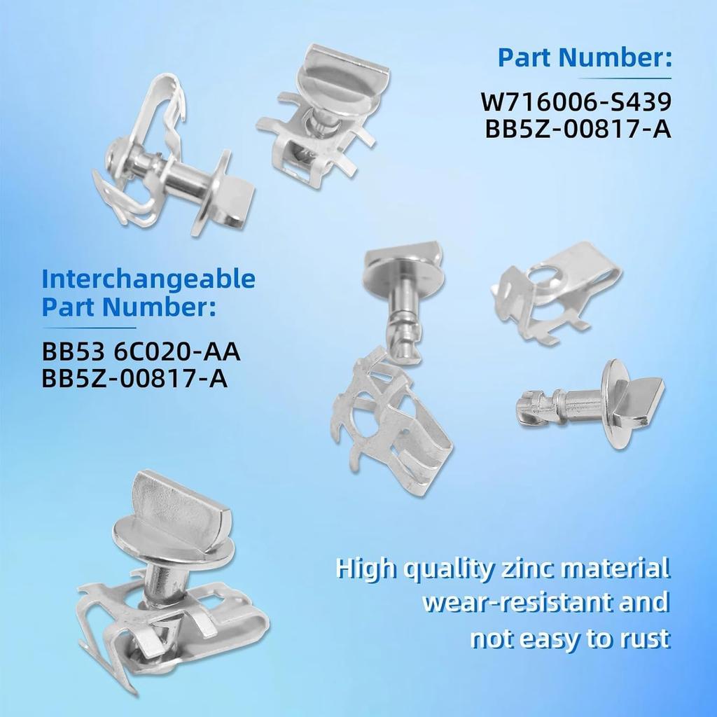 bb5z-00817-a 4 Pair Engine Cover Fasteners, Protective Thumb Screws with Bolts Retainers Fit for Ford F150 Edge Explorer Substitute W716006-S439