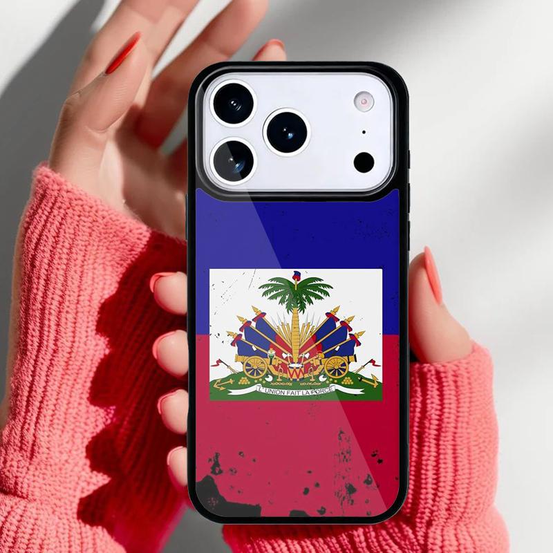Haiti Haitian Flag print Phone Case for iPhone 17 16 15 14 13 Pro Max Back Cover for 12 11 Pro Coque