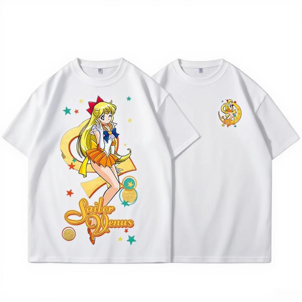 Sailor Moon Tshirts for Unisex and Women Summer Fashion Anime Print Shortsleeved Tshirts Womens Street Clothing Cotton