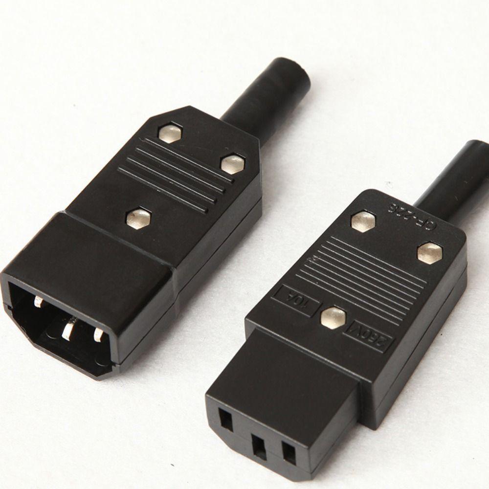 1Pcs Male Female AC Plug Socket C13 C14 10A 250V Power Connector Durable AC Power Connector