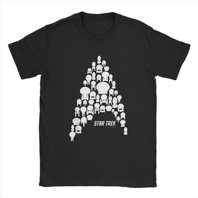 Stars Treks Federation Fleet Delta Silhouette T-Shirts Men Movie Cool Pure Cotton Tees Round Neck Short Sleeve T Shirt Gift Tops