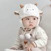 Thickened Cute Sheep Hat Soft Cartoon Beanie Caps Toddler's Sheep Plush Hat  Outdoor Activities
