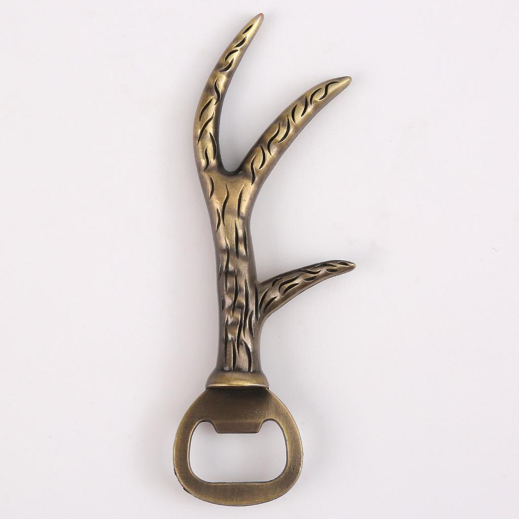 BEPAN Creative European-style Home Christmas Antler Beer Opener with Metal