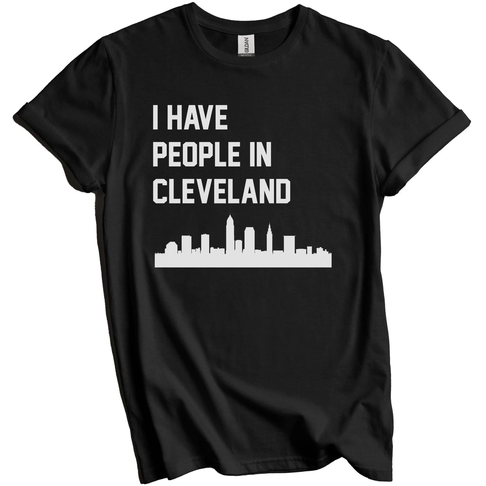 

I Have People In Cleveland Ohio Skyline T-Shirt XL