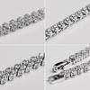 Chain Cubic Elegant Woman Zircon Rhinestone Inlaid Bangle for Daily Wear
