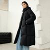 Aolaiyi Damen 2025 Winter Lange Kapuzen-Puffy-Daunenjacke