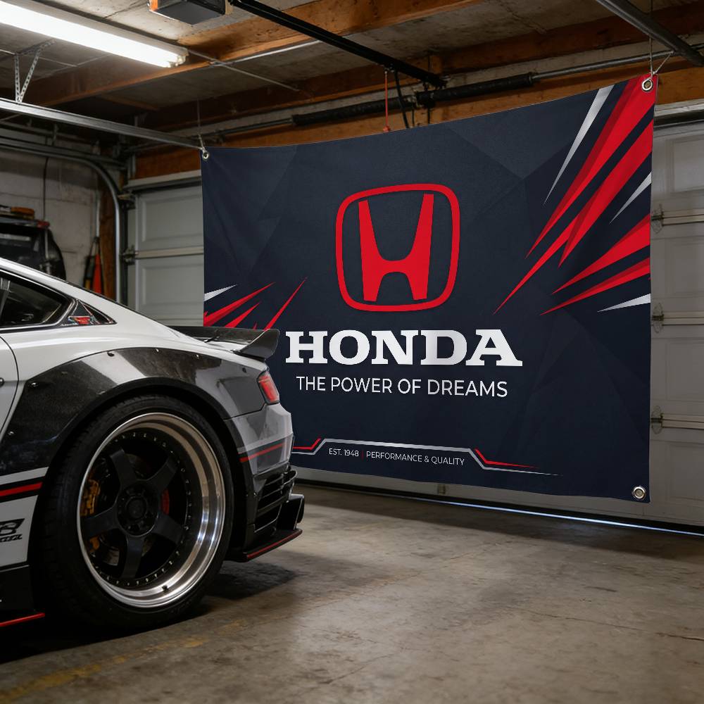 FÜR HONDA RACING Flagge 120g Gebürstetes Polyester Sublimationsdruck Langlebige Hängeflagge Für Heimdekoration Event Abschlussgeschenk