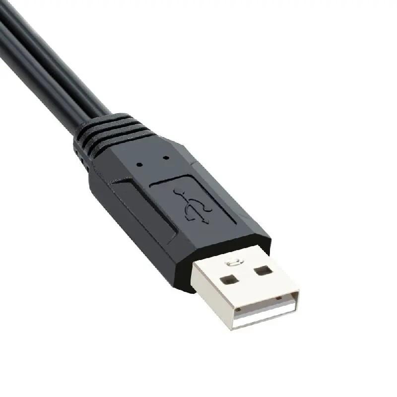 2 in 1 USB 2.0 Cable Double Splitter Adapter One To Two Female To Male Power Extension High Quality