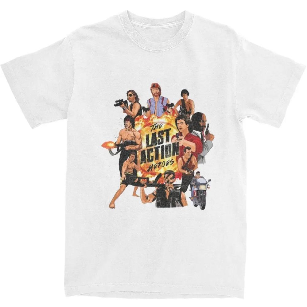 80s Retro Moviestars Movies Last Action Heroes T Shirt  Vintage Vintage Action Film Actors Tees Clothing Printed