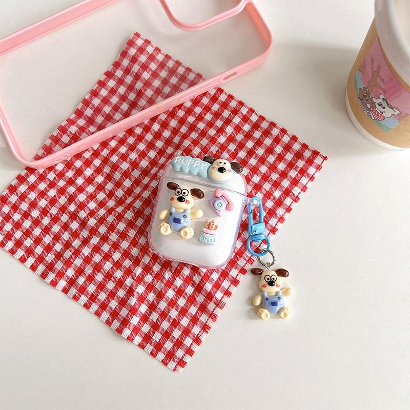 Cartoon Puppy Caterpillar Mobile Phone Case For Airpods4 Apple Bluetooth Headset Case Airpodspro2/3
