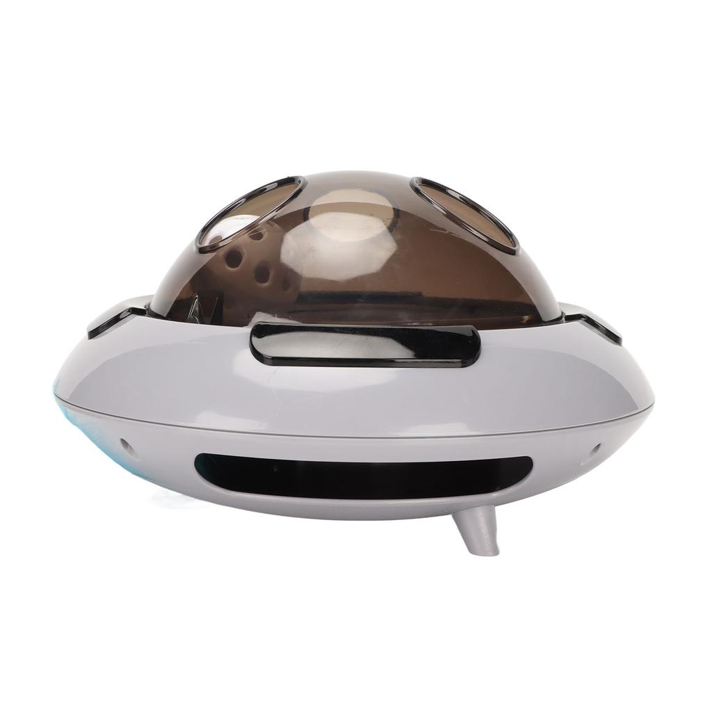 Katze Elektrisches Feder Spielzeug Geräuscharm Langeweile Abbau Fliegende Untertasse Form Interaktives Lustiges Katzenspielzeug für Bewegungstraining