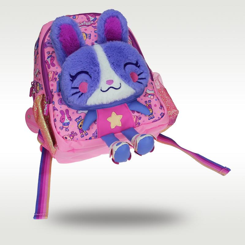 Children's Schoolbag High Quality Cute Purple Rabbit Plush Girl Bag 3-6 Years Old 14 Inch
