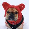 Cute Plush Solid Color Pet Hat For Dogs Versatile Fleece Hooded Accessory For Every Occasion