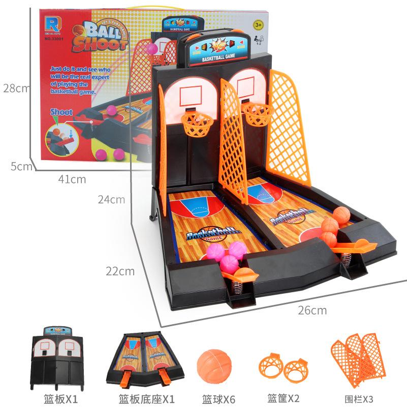 Finger Double Play Basketball Table, Indoor Parent-Child Interactive Entertainment Play Table, Educational Toys