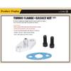 LZONE - AN4 Male Turbo Oil Feed Inlet Flange Adapter Kit w/Gasket For T3 T4 T04 T04B T04E JR-OFG31