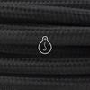 Câble électrique textile - AMARCORDS - Noir - 50 mètres - Rond - Fils naturels