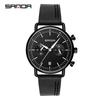 Sanda Men's Fashion Quartz Watch with Date, Three Hands, and Nail Scale