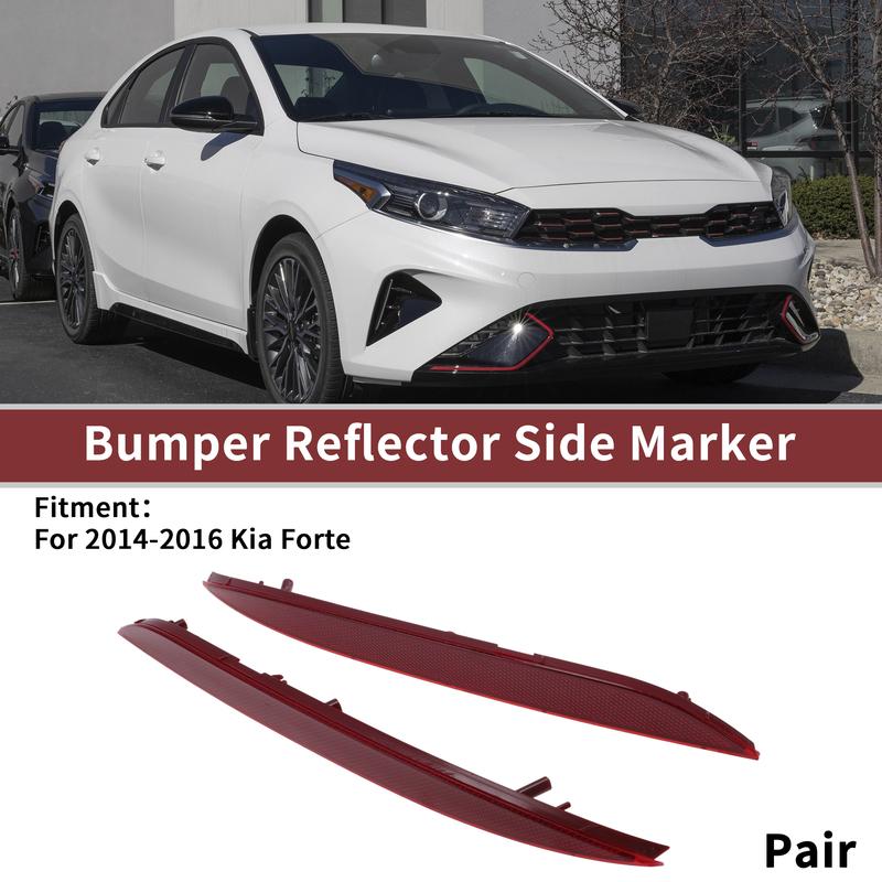 X Autohaux 1 Pair Rear Left Rear Right Bumper Reflectors for Kia Forte No.92406A7000