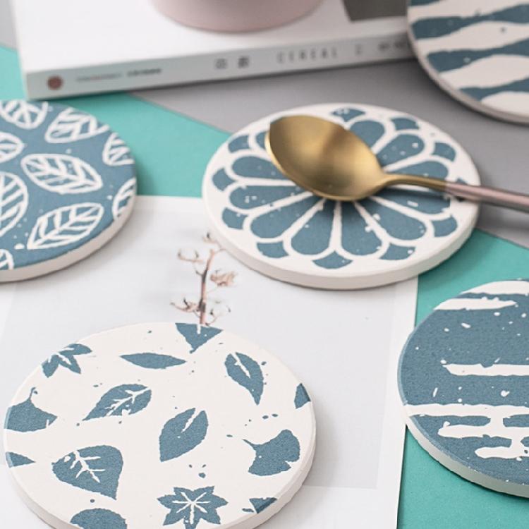 Diatom Mud Coaster Absorbs Cutlery Insulation Anti-scalding Coaster Table Decor
