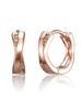 14K GF Cross Ribbon One-Touch Ring Earrings C24EGF198
