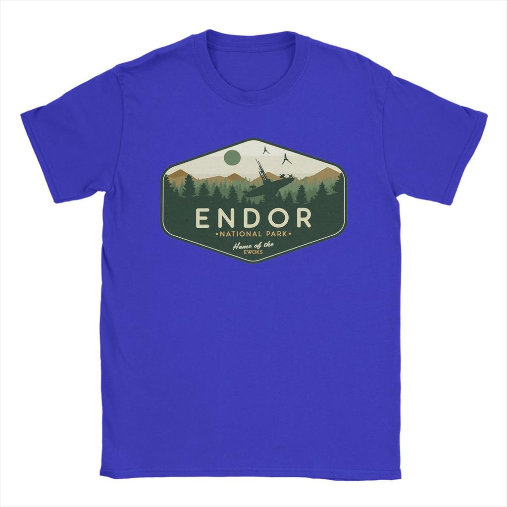 Endor Nationalpark Heimat der Ewoks T-Shirt für Herren Tatooines Baumwoll-T-Shirt O-Ausschnitt Kurzarm T-Shirt Geschenkidee Kleidung