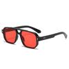 Trendy Retro Men's Sunglasses Double Bridge UV400 Protection Rivets Sun Glasses Square Designer Pilots Shades for Women Men