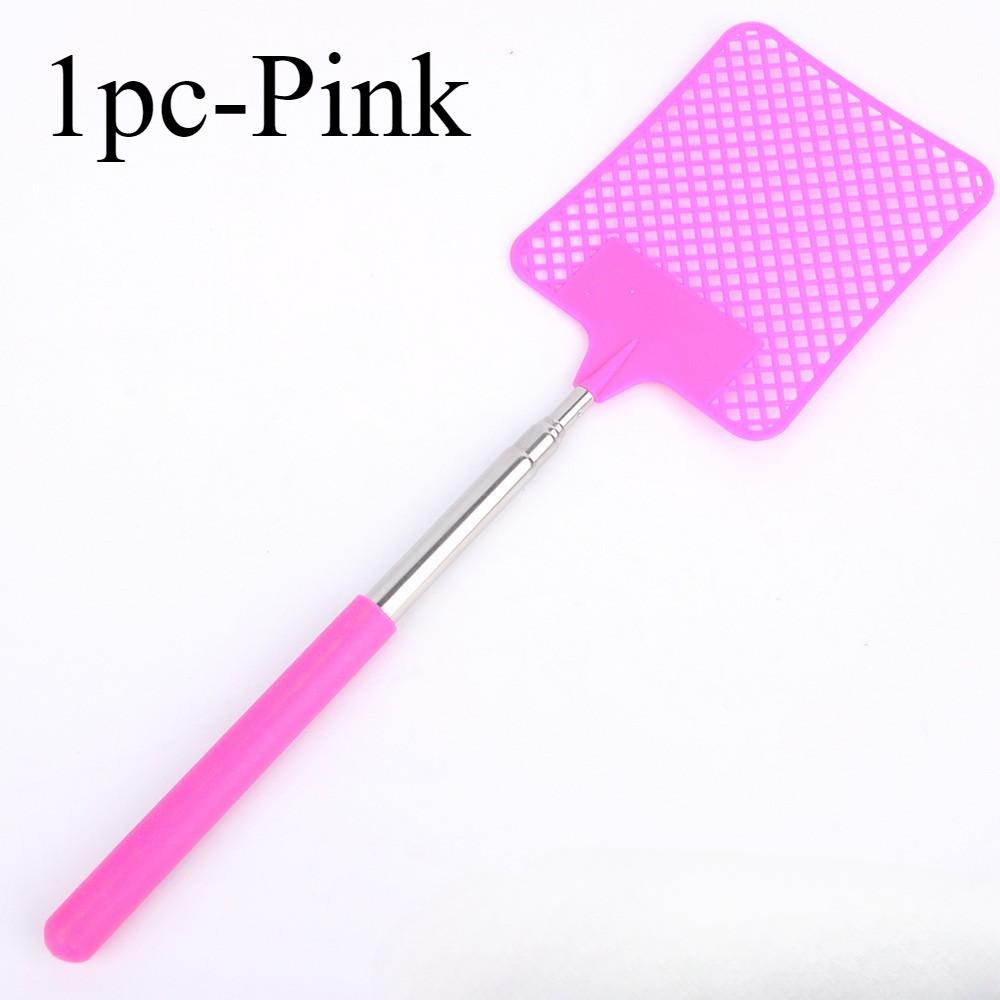 1/2 Stück Mini-Fliegenklatsche aus einziehbarem Kunststoff; Rutschfester Griff aus Edelstahl; Sommer-Mückenklatsche; Fliegenvernichter für den Hausgarten