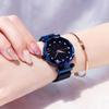 Stainless Steel Magnetic Mesh Belt Women Watch Starry Sky Quartz Watch
