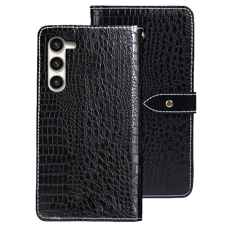 For Samsung Galaxy S24 Wallet Phone Cover Crocodile Texture Leather Case
