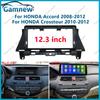 12.3 Inch Car Frame Fascia Adapter Canbus Box Decoder Android Radio Audio Dash Fitting Panel Kit For Honda Accord 2008-2012