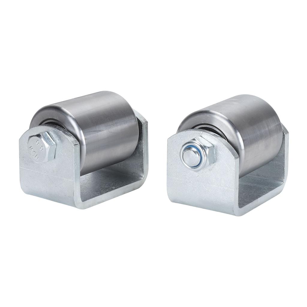 2pcs Weld On Trailer Rollers 2 Inch Chassis Protection Heavy Duty Steel Micro RV Skid Wheels