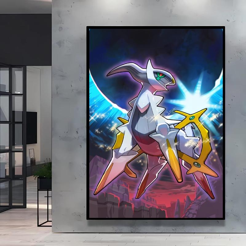 Classic Anime Character Pictures Pokemon Arceus Canvas Painting Wall Art Poster Home Children's Bedroom Decor Friends Gifts