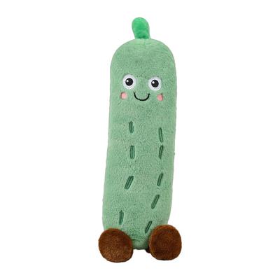Smile Cucumber Plush Doll Adorable Vegetable Emoticon Throw Pillow Soft Stuffed Vegetable Toy Decorative Gifts
