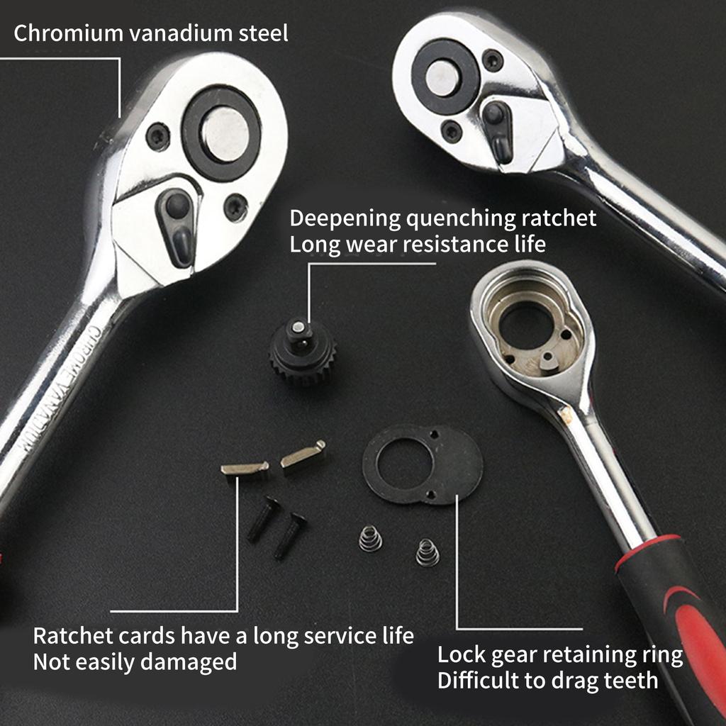 12Pcs Auto Repair Tools Wrench Socket Set Including Wrench Socket Extended Rod Motorcycle Repairing Tool Mechanic Tools