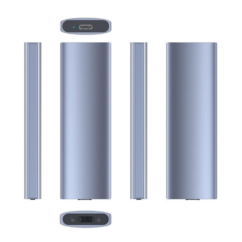 Metal USB 3.2 Type C HDD Enclosure Box Tool Less Installation Multiple Platforms Compatibility for 2230-2280 Disks Case