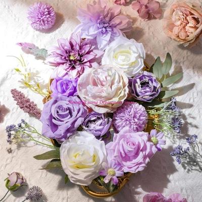 Fleur Artificielle 6 Options de Couleur Bouquets de Mariage Artisanat de Fête Décoration de Maison Boîte Florale Artificielle Réaliste Ne Se Décolore Pas