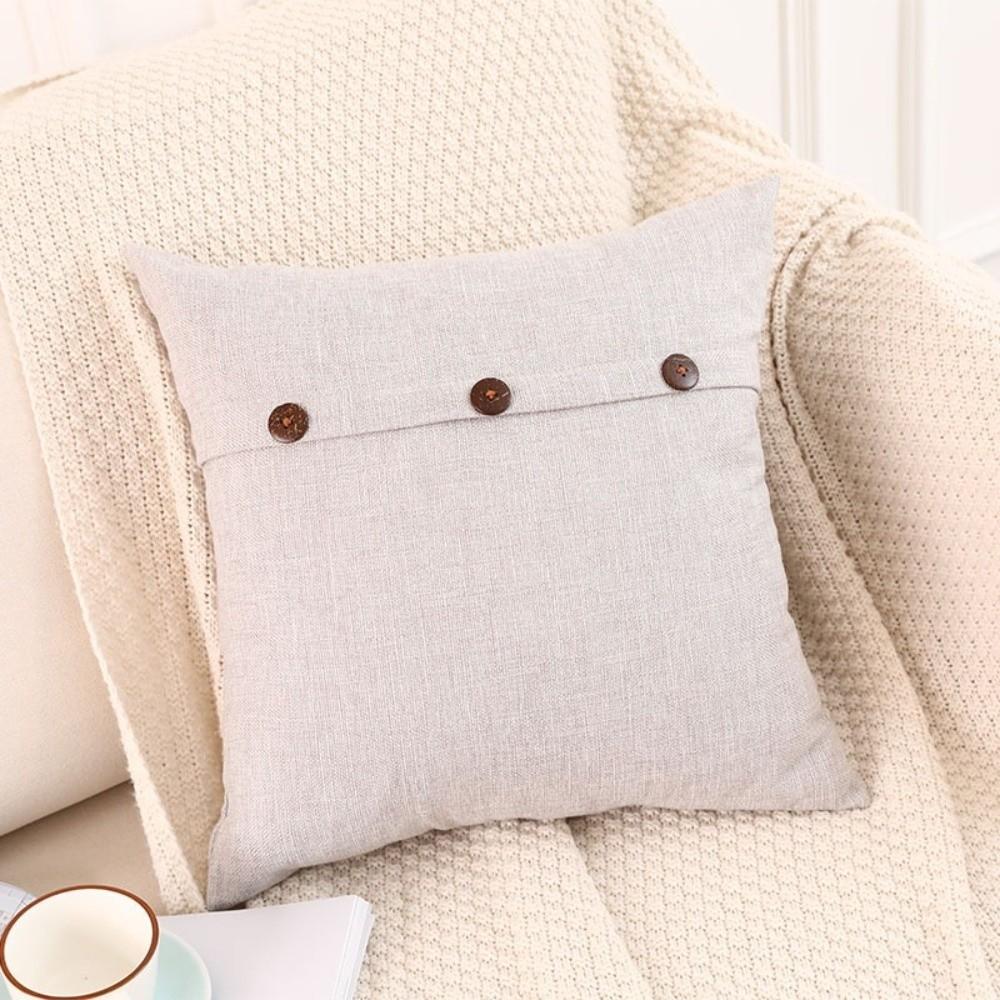 2PCS Imitation Linen Pillow Cover Japanese Style Soft Throw Pillowcover Breathable 45×45cm Cushion Cover Bedroom