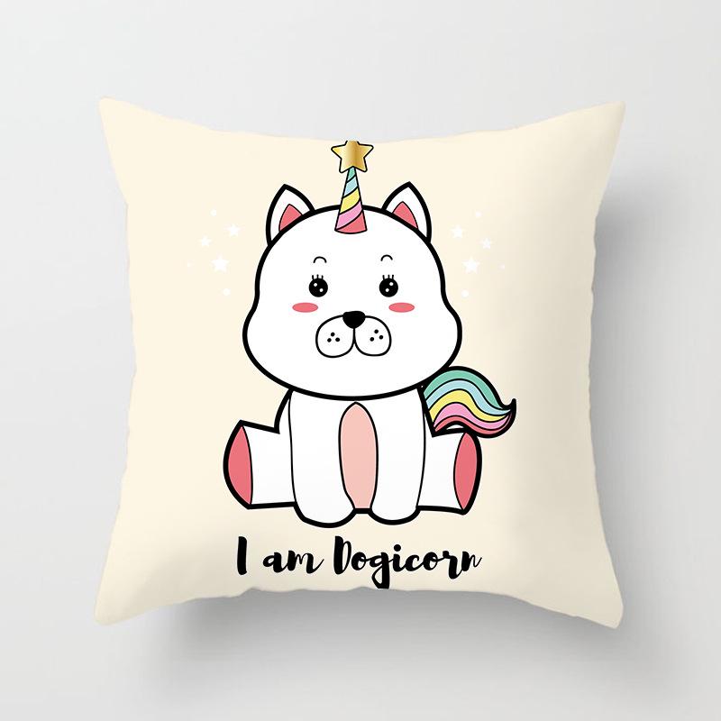 Internet Celebrity Cute Animal Pillow Cover Living Room Sofa Cushion Cover Bedside Pillow Cover