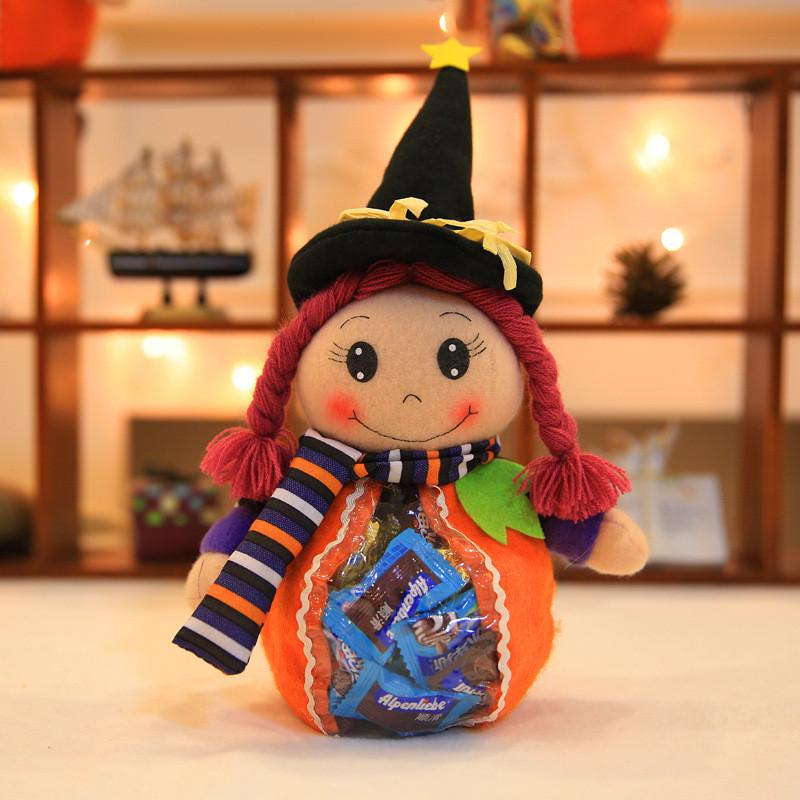 Festive Halloween Pumpkin Candy Gift Bags Transparent Fabric Bags For Children Party Decorations