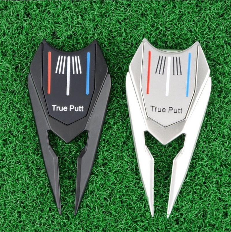 1 Pcs Metal Golf Fork Multifunctional Green Fork Set Magnetic Iron Marker Golf Ball Divot Tool