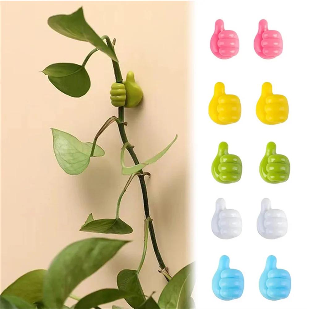 2pcs Hand-shaped Rubber Holder Multifunctional Self Adhesive Mini Hook for Car Wire Data Line Glasses Keys Tower Organizer Hooks