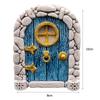 1/6 Pcs Mini Fairy Elf Door Wooden Landscape Dollhouse Interior Wall Garden Sculpture Door Craft Decoration Dollhouse Accessorie