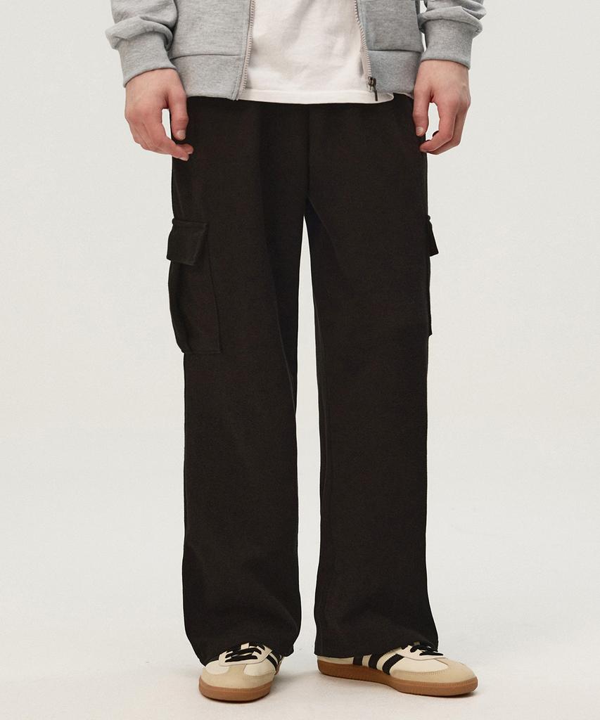 TOPBOY [2Pack Non-Fleece Or Fleece] Cargo Straight Sweatpants 2 Colors (Type A)