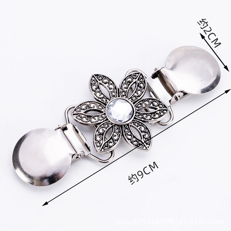 Vintage Diamond Scarf and Sweater Clip – Retro Alloy Brooch for Women