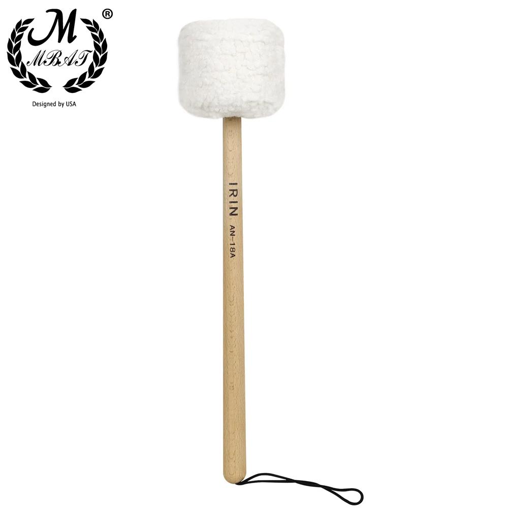 Professional Songbo Hammer Beech Plush Mallet Sound Therapy Gong Hammer Lamb Plush Head Beech Wood Handle Percussion Accessories