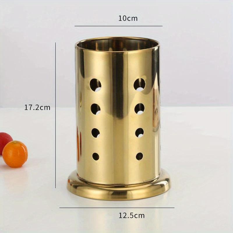 1PC Stainless Steel Golden Chopstick Rack Cutlery Holder Tableware Organizer Household Spoon Storage Container Kitchen Accessories