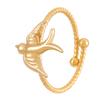 Minimalist 18K Gold Color Plated Angel Wings Peace Dove Wings Open Rings Trendy Waterproof Stainless Steel Jewelry