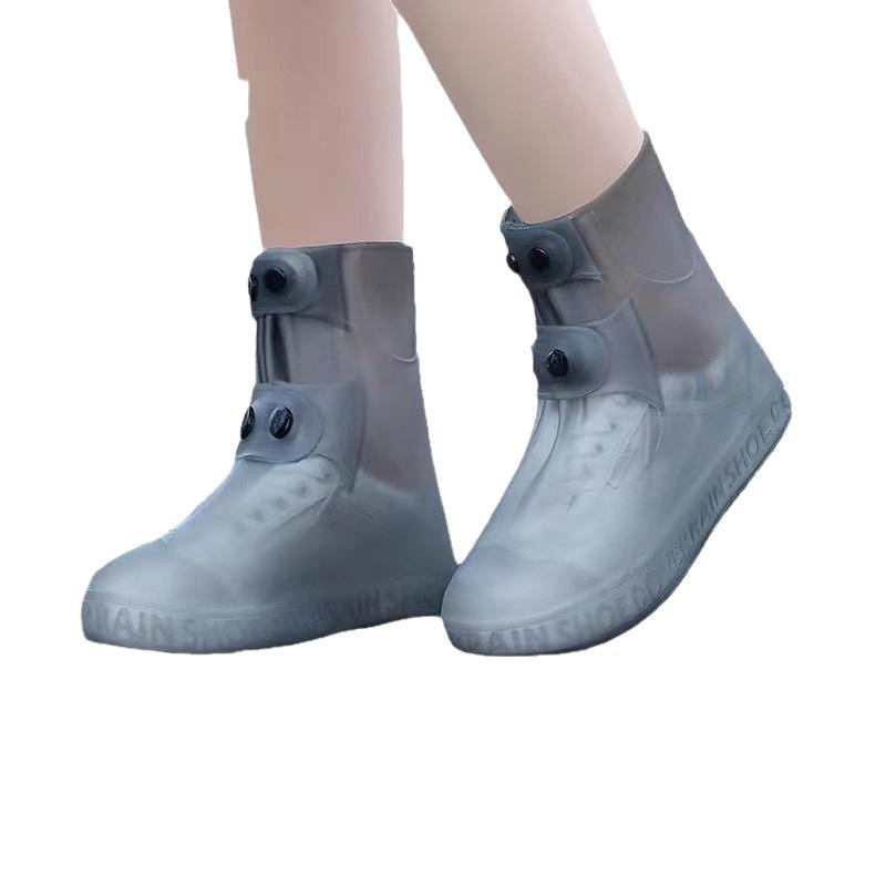 Double-Breasted Waterproof and Wear-Resistant TPE Overshoes