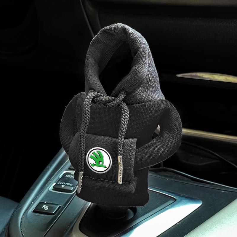 Fashion Car Gear Car Shift Lever Cover Car Gear Shift Knob Hoodie For Skoda Octavia MK2 MK3 2 3 A7 Fabia Karoq Kodiaq Superb Rapid Kamiq